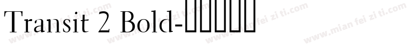 Transit 2 Bold字体转换